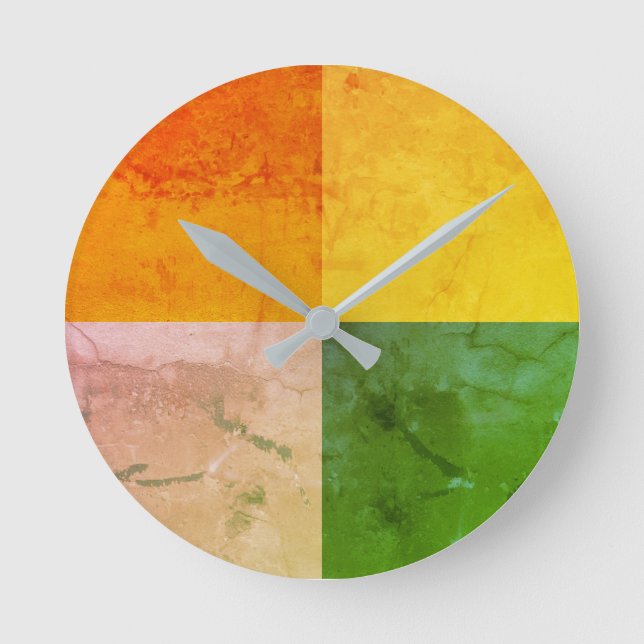 Fall Distress COOLA Rustic Rund Klocka (Framsida)