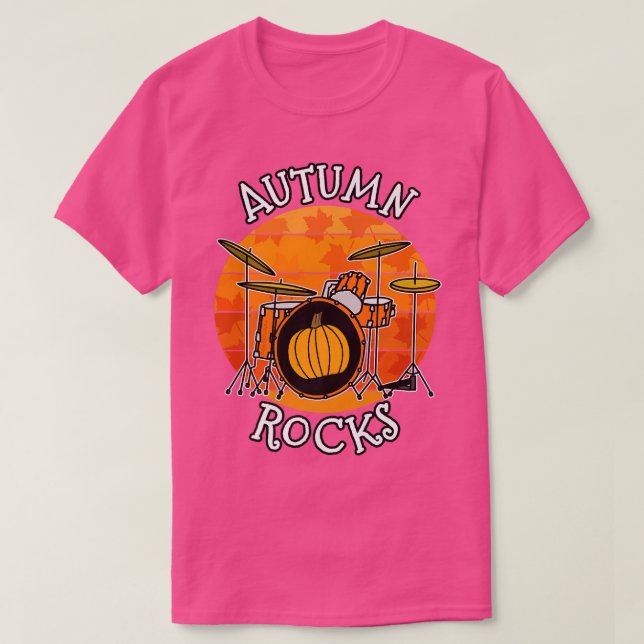 Fall Drummer, Autumn Sten, Drum Teacher Musician T Shirt (Design framsida)