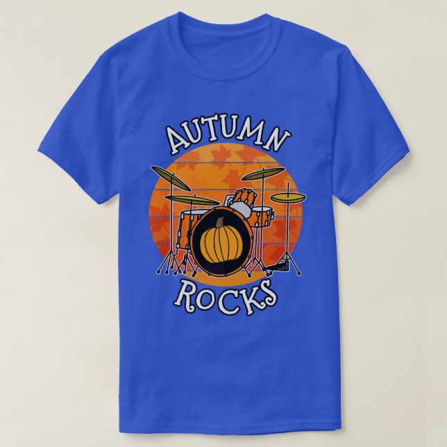 Fall Drummer, Autumn Sten, Drum Teacher Musician T Shirt (Design framsida)