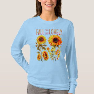 Fall du ser snygg ut, höstsolrosfärg t shirt