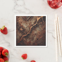 Fall Earthy Brown Marble Struktur Decoupage Napkin
