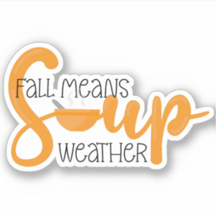 Fall Elak Soppa Väder Klistermärken