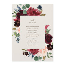 Fall Elegance-Bordsnummer med säten