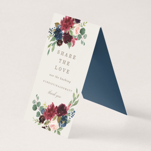 Fall Elegance  Kärlek Bord-signalen Kort (Framsida)