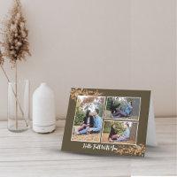 Fall Elegant Fotokollage-mappat gratulationskort