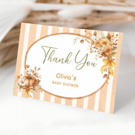 Fall Elegant Pumpkin Baby Shower Tack för ditt kor