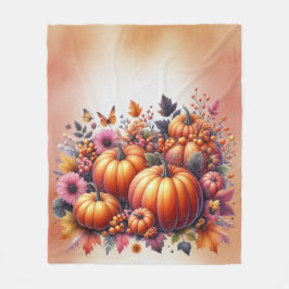 Fall eller Thanksgiving tema Fleecefilt