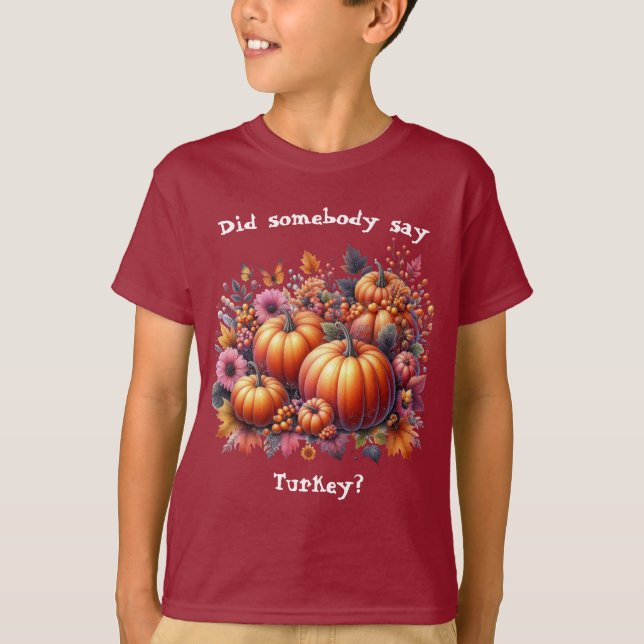 Fall eller Thanksgiving tema T Shirt (Framsida)