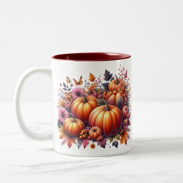 Fall eller Thanksgiving tema Två-Tonad Mugg (Vänster)