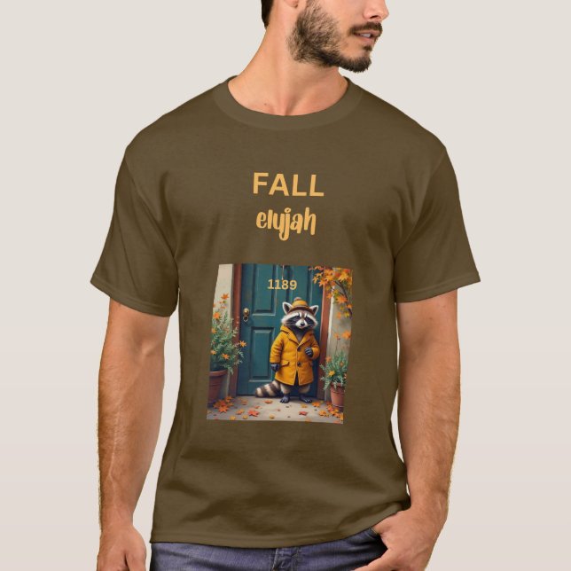 Fall elujah med rackoon t shirt (Framsida)
