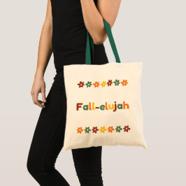 Fall-elujah tote bag med höstblommor tygkasse