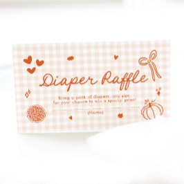 Fall en liten bit Paj babyskor Diaper Raffle Tilläggskort