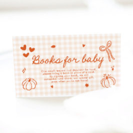 Fall en liten knumpkin Baby Shower Bokar för Baby Tilläggskort