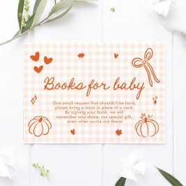 Fall en liten knumpkin Baby Shower Bokar för Baby Tilläggskort
