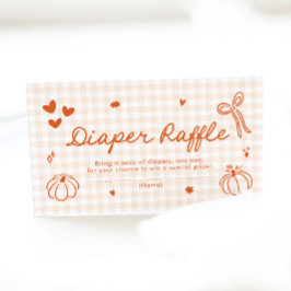 Fall en liten knumpkin Baby Shower Raffle Tilläggskort