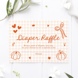 Fall en liten knumpkin Baby Shower Raffle Tilläggskort