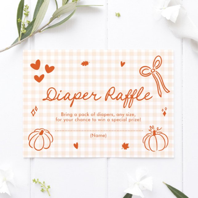 Fall en liten knumpkin Baby Shower Raffle Tilläggskort (Skapare uppladdad)