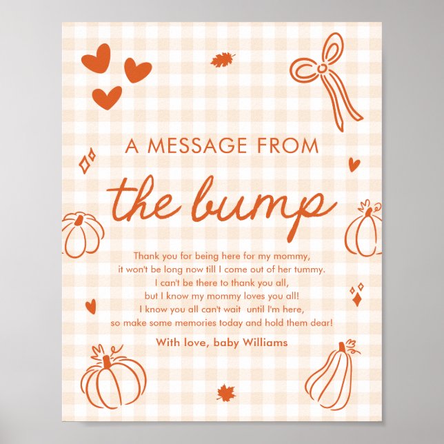Fall En Liten Pumpa Ett Meddelande Från Knoppen Sp Poster (Framsidan)