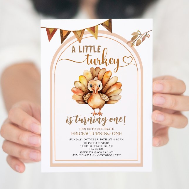 Fall en liten turkisk båge som vandrar en födelsed inbjudningar (Skapare uppladdad)