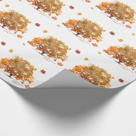 Fall Equinox Pagan Wiccan-grafik. Presentpapper