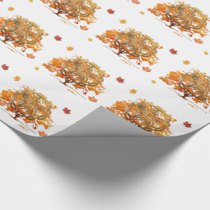 Fall Equinox Pagan Wiccan-grafik. Presentpapper