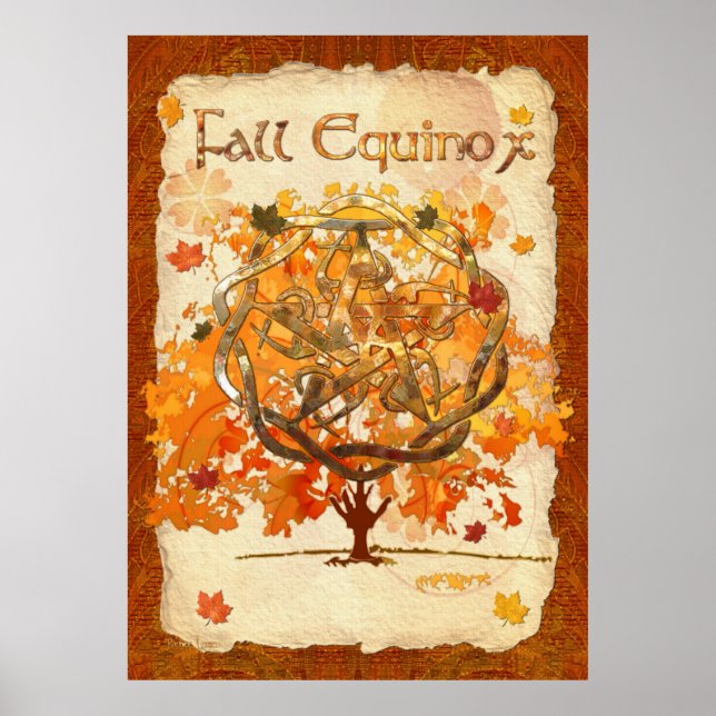 Fall Equinox Pagan Wiccan Poster (Framsidan)