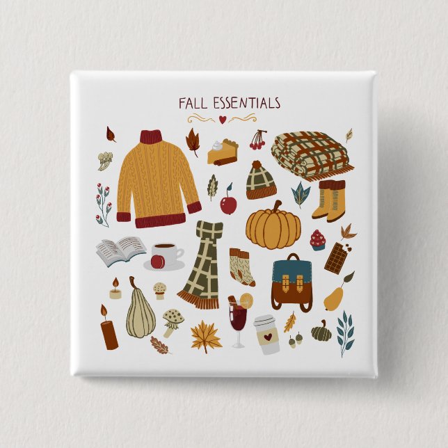 Fall Essentials Digital Teckning Knapp (Framsida)