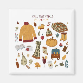 Fall Essentials Digital Teckning Magnet