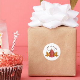 Fall-etikett för små företag runt klistermärke