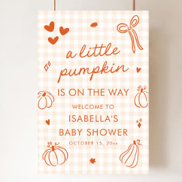 Fall ett litet välkomsttecken för babybabyskor poster