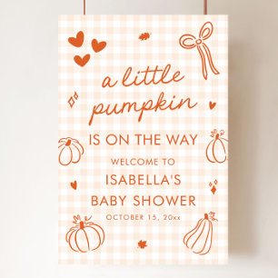 Fall ett litet välkomsttecken för babybabyskor poster