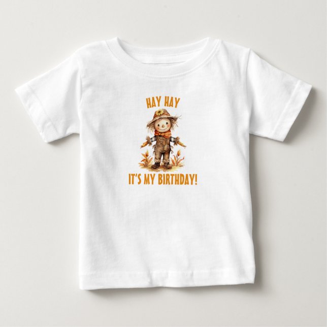 Fall Fågelskrämma Cute Birthday T Shirt (Framsida)