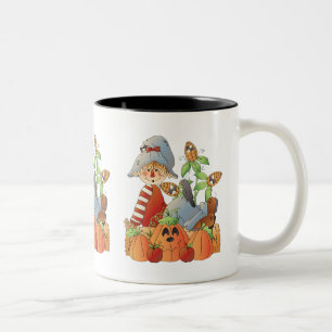 Fall fågelskrämma säsong kaffe mugg