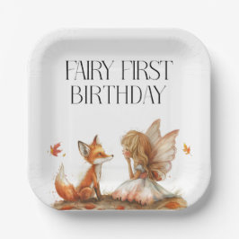 Fall Fairy First Birthday Tack med Fox