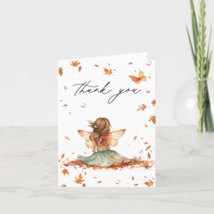 Fall Fairy First Birthday Tack med Fox Kort