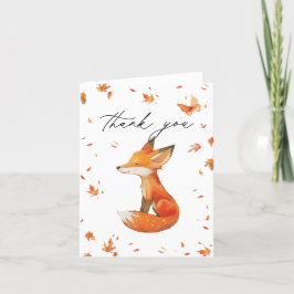 Fall Fairy First Birthday Tack med Fox Kort