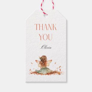 Fall Fairy First Birthday Tack med Fox Presentetikett