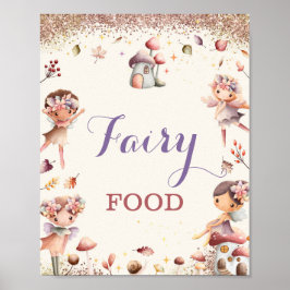 Fall Fairy Food Födelsedagsfest Sign - 8x10 Poster