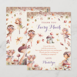Fall Fairy Girl Birday Tack Post Card Vykort