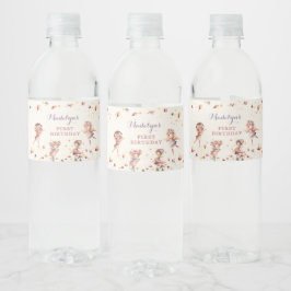 Fall Fairy Girl Birthday Vattenflaska Labels Vattenflaskor Etikett