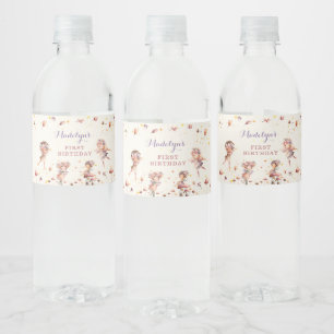 Fall Fairy Girl Birthday Vattenflaska Labels Vattenflaskor Etikett