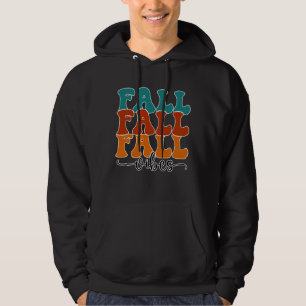 Fall Fall Fall Vibes Typografi-skript Manar Hoodie