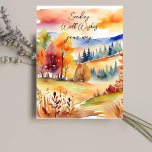 Fall fält höstvattenfärgsmiljö bra önskemål vykort<br><div class="desc">Fall i fält höstlandskap i vattenfärgen och önskemål tänker på dig vykort. Vattenfärgslandskap gult foliage löv väg backe i</div>