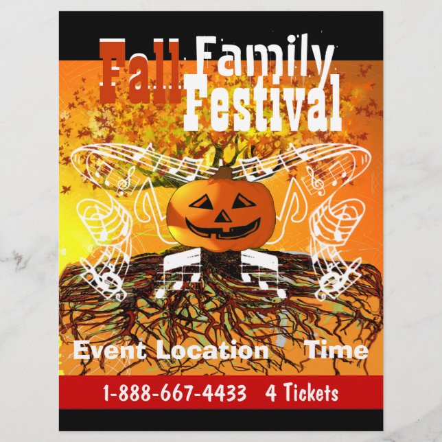 Fall Family Festival Halloween Fall Event Flyer (Framsidan)