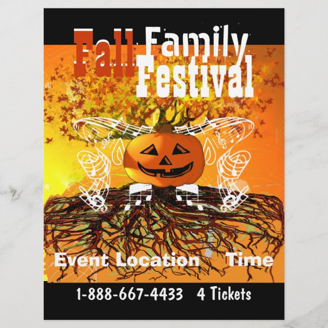 Fall Family Festival Halloween Fall Event Flyer (Framsidan)