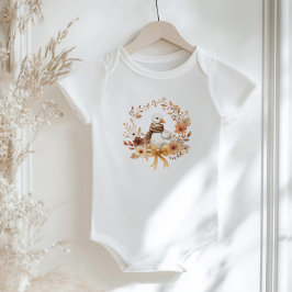 Fall Fånig Goose Rustig andedräkt Bow Babydusch T Shirt