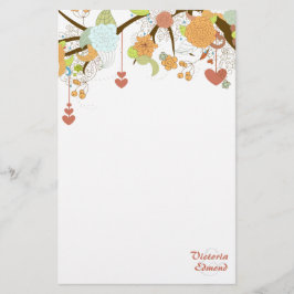 Fall Fantasy Blommigt Personlig Stationery Brevpapper