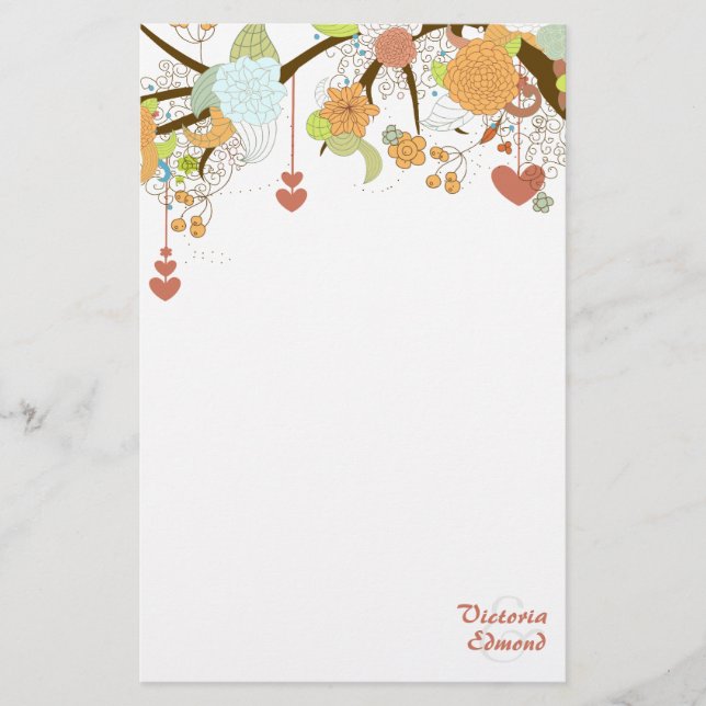 Fall Fantasy Blommigt Personlig Stationery Brevpapper (Framsida)