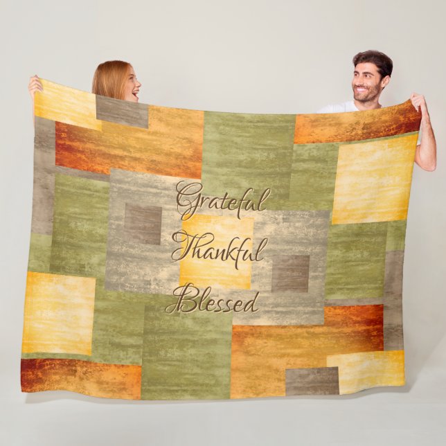 Fall Färg-block Fleecefilt (På plats)