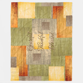 Fall Färg-block Fleecefilt